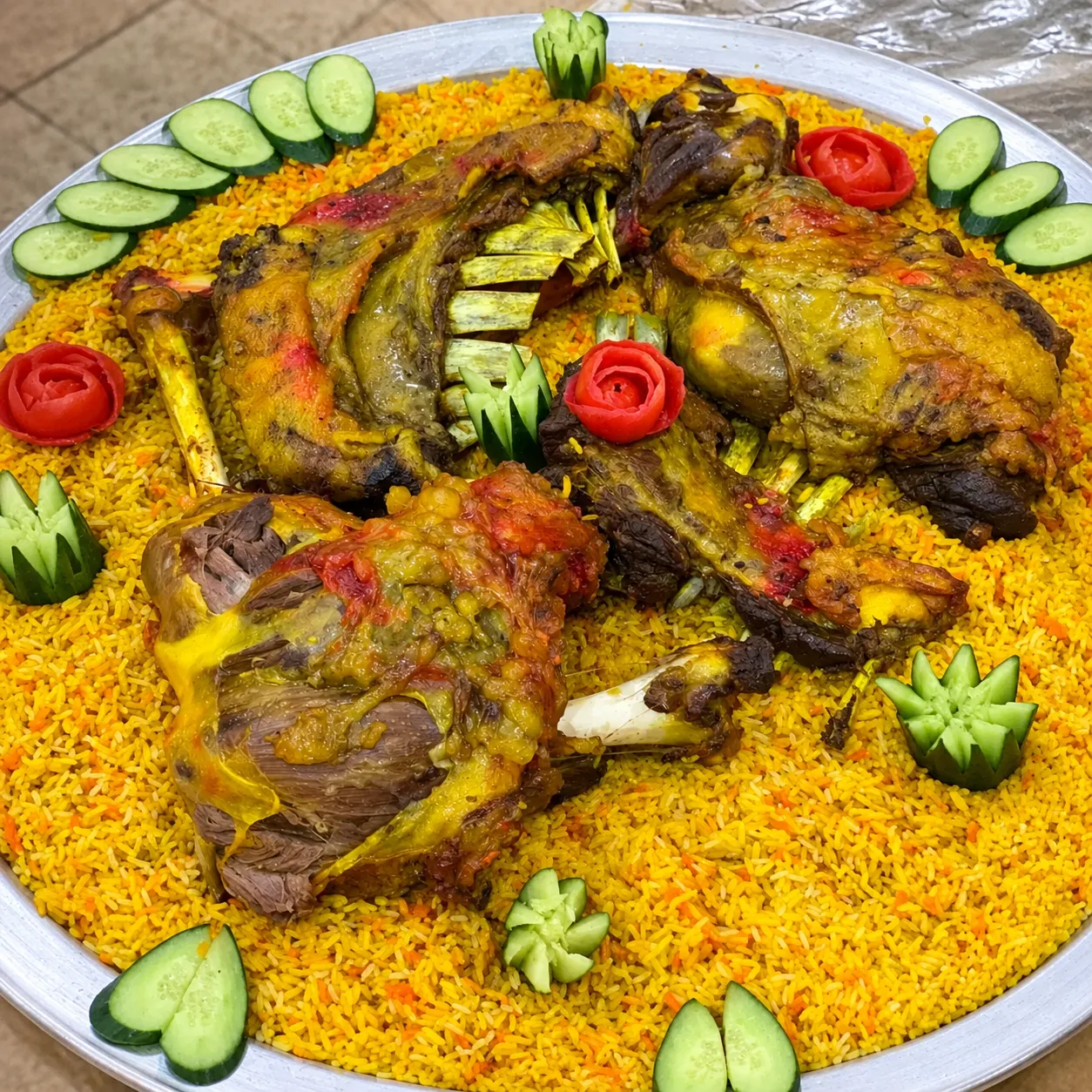 صينية مندي لحم كبيرة